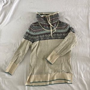 EDDIE BAUER cowl neck sweater with tie